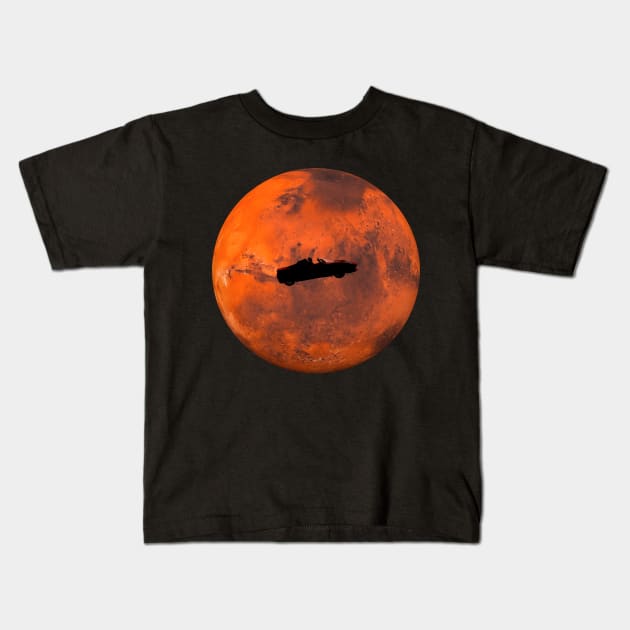 Tesla Roadster in Space Kids T-Shirt by m31media